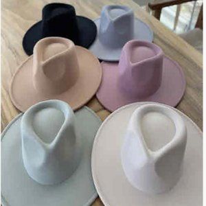 Vegan Felt Rancher Hat Flat Brim For Kids 🤍
